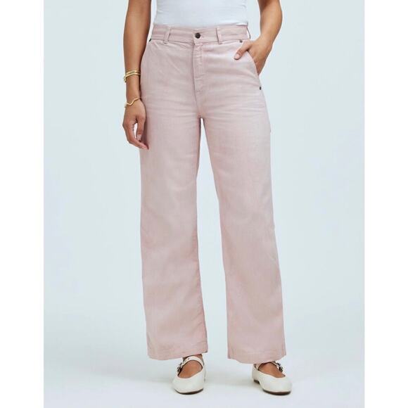 madewell dye perfect vintage wide-leg carpenter jean shaded pink np135 size 31 - Picture 1 of 8